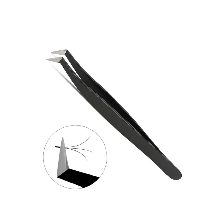 Professional Eyelash Extension Half Round Tweezers