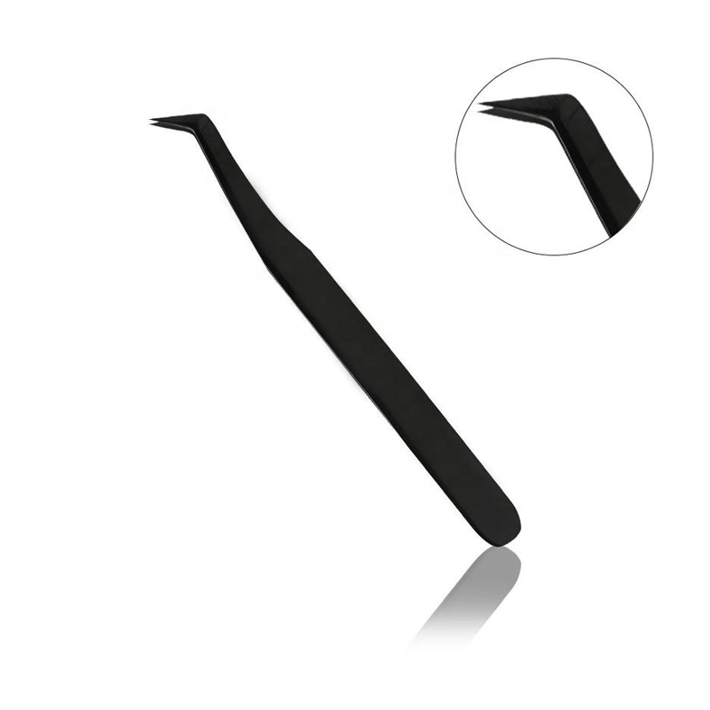 Professional 90 Degree Tweezers for Volume Lash Fan Creation