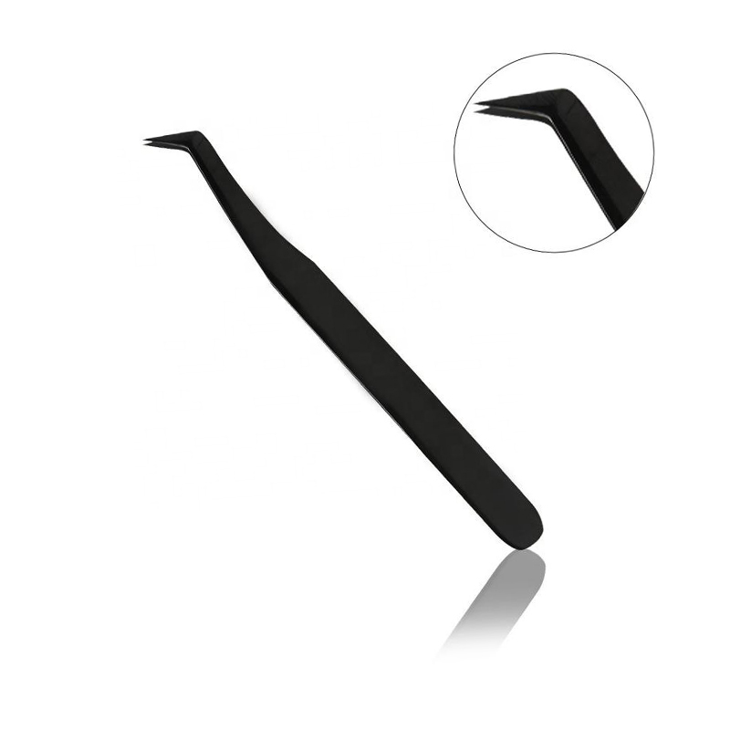 Professional STR L-Type Tweezers for Volume Lash Fans