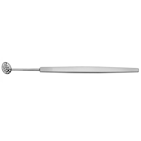 Keratoplasty spatula, round, perforated